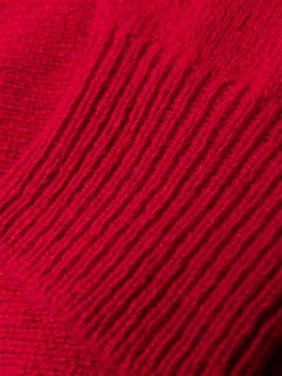 Shop Alberta Ferretti Slogan Embroidered Sweater In Red