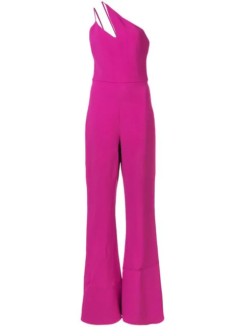 pink flared jumpsuit
