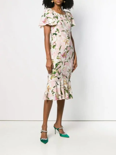 Shop Dolce & Gabbana Floral Print Dress In Hfkk8 Gigli Fdo.rosa