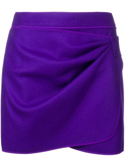 draped mini skirt