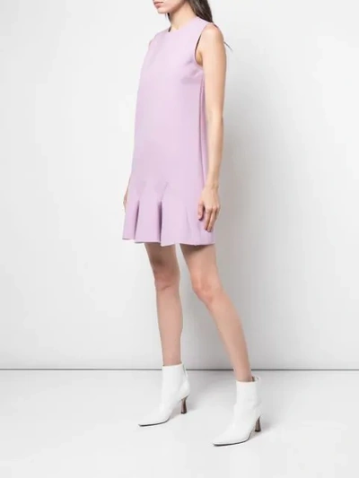 Shop Victoria Victoria Beckham Flounce Hem Short Dress In Purple