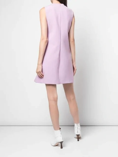 Shop Victoria Victoria Beckham Flounce Hem Short Dress In Purple
