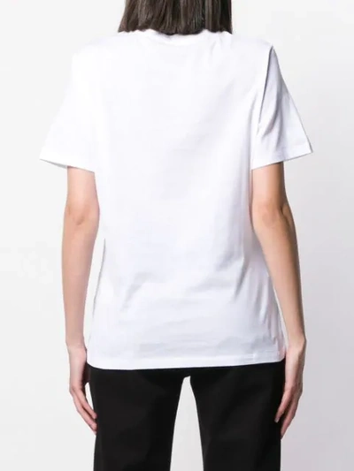 Shop Versace Logo Printed T-shirt In White