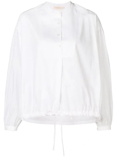 Shop Tory Burch Gathered Shirt In White