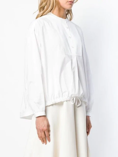 Shop Tory Burch Gathered Shirt In White