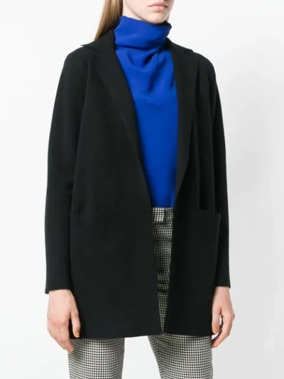 Shop Agnona Open Front Jacket - Black