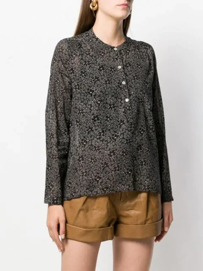 Shop Isabel Marant Étoile Relaxed Floral Shirt In Black