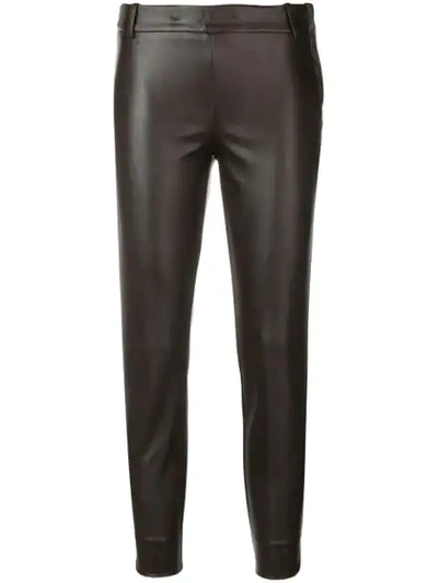 Shop Kiltie Cropped Skinny Trousers In Brown