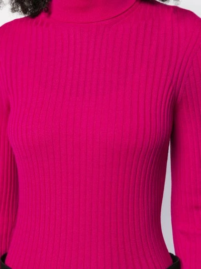 Shop Versace Roll-neck Jumper In Pink