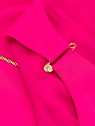 Shop Versace Safety-pin Detail Dress In Pink