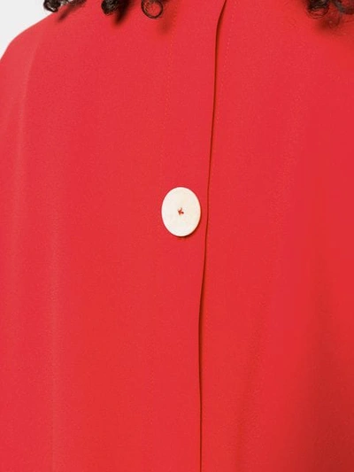 Shop A.w.a.k.e. Shoulder Cut-out Detail Blouse In Red