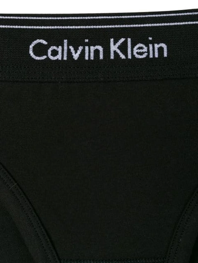 Shop Calvin Klein Underwear Branded Waistband Briefs - Black
