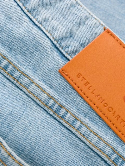 Shop Stella Mccartney Logo Stripe Slim Jeans In Blue