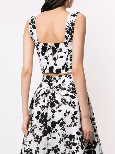 Bambah Seville Velvet Crop Top In White