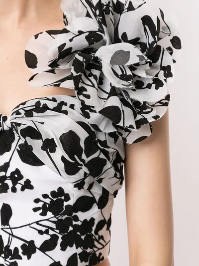 Bambah Seville Velvet Crop Top In White