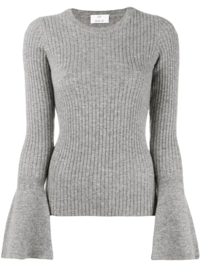 Shop Allude Wide Sleeve Jumper In Grey