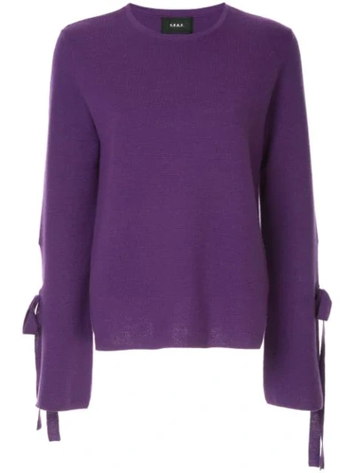 Shop Gvgv G.v.g.v. Milano Bow Knit Sweater - Purple