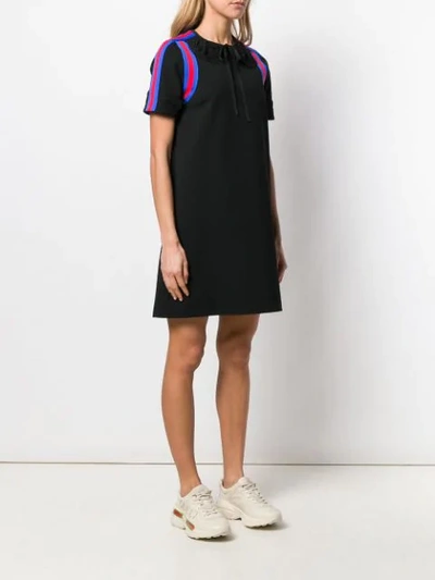 Shop Gucci Kleid Mit Webstreifen In Black