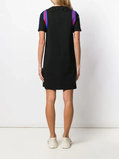 Shop Gucci Kleid Mit Webstreifen In Black