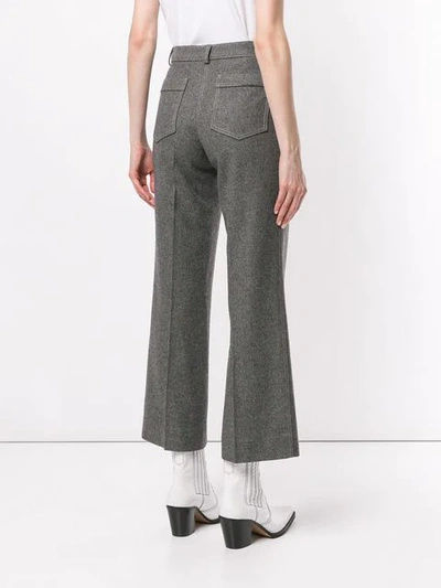 Pre-owned Chanel 2005 Flare Trousers In Grey