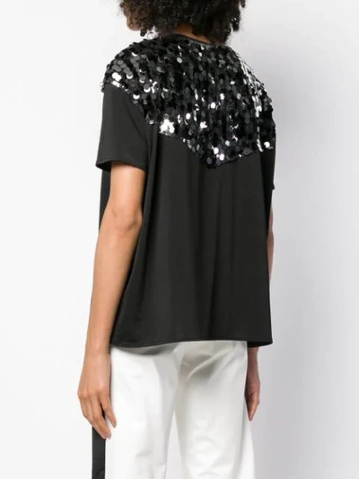 Shop Mm6 Maison Margiela Sequin T-shirt In Black