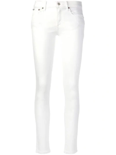 Polo Ralph Lauren Leopard-print Mid-rise Cropped Jeans In White