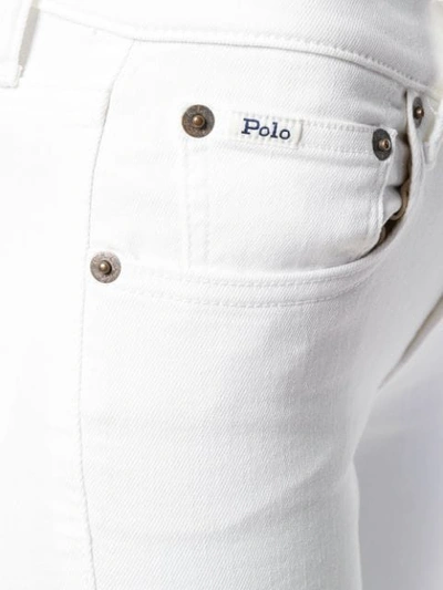 Polo Ralph Lauren Leopard-print Mid-rise Cropped Jeans In White