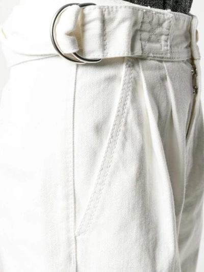 Shop Mm6 Maison Margiela High Waisted Trousers In White