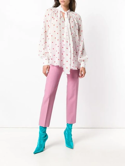 Shop Msgm Straight Leg Trousers In Pink