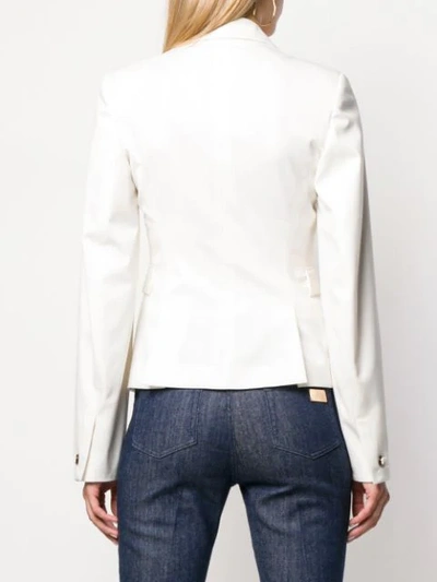 Shop Escada Double-breasted Tailored Blazer In White