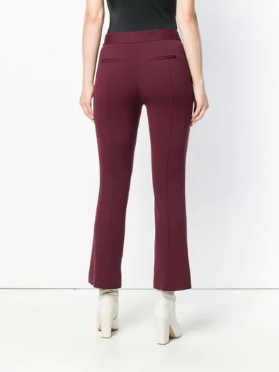 Shop Diane Von Furstenberg Cropped Bootcut Trousers In Red