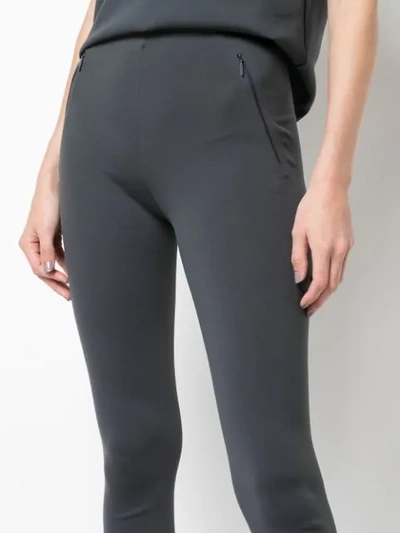 Shop The Row Zipped Pocket Leggings In Grey