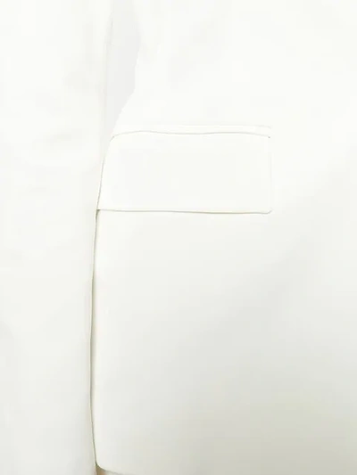 Shop Pinko Single Button Blazer In White