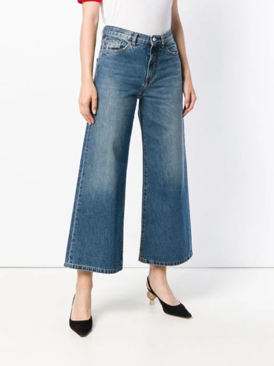 Shop Nine In The Morning Cropped Denim Jeans - Blue