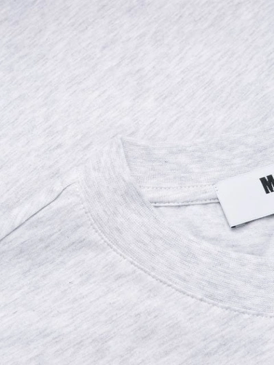 Shop Msgm Brushed Logo T-shirt In Grey