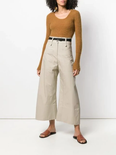 Shop Eudon Choi Utility Trousers In Beige