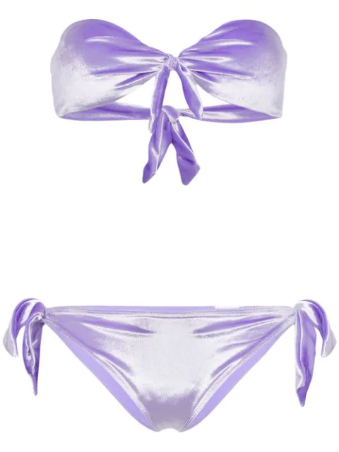purple velvet bikini