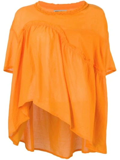Shop Henrik Vibskov Bon Chalant Asymmetric Blouse - Orange