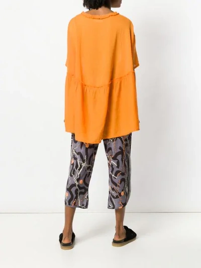 Shop Henrik Vibskov Bon Chalant Asymmetric Blouse - Orange