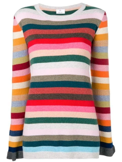 Shop Allude Striped Sweater - Red