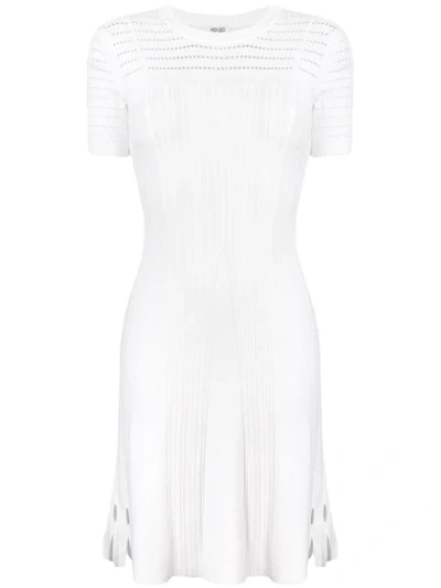 Shop Kenzo Shortsleeved Knit Dress In White