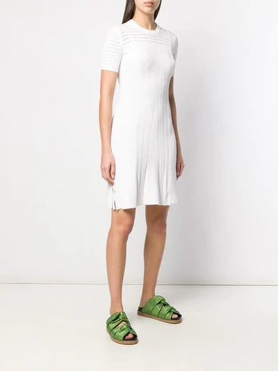 Shop Kenzo Shortsleeved Knit Dress In White