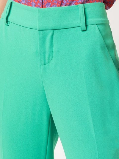 Shop Alice And Olivia Stacey Slim Trousers In Green