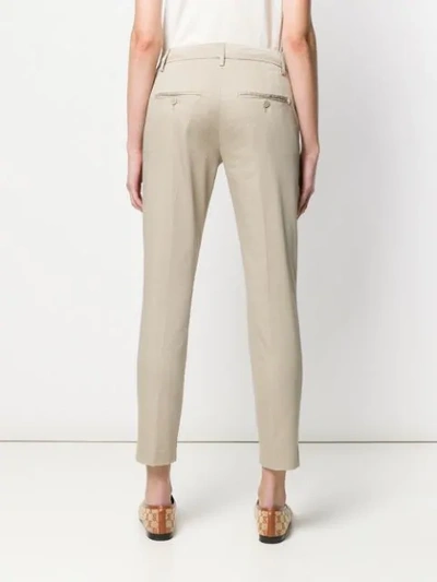 Shop Dondup Slim Trousers In Neutrals