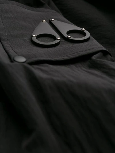 Shop Moose Knuckles Contrasting Zip Bomber Jacket In Black