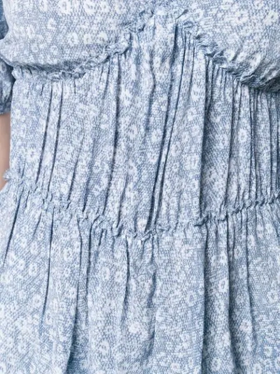 Michael Kors Floral Print Blouse In Blue