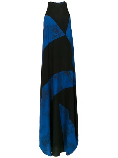 Shop Mara Mac Long Printed Dress - Blue