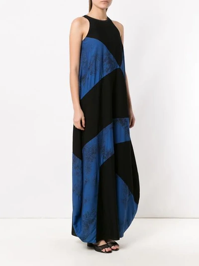 Shop Mara Mac Long Printed Dress - Blue