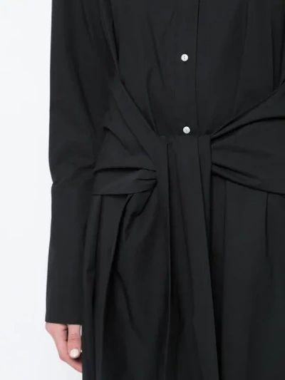 PROENZA SCHOULER 裹身式棉质连衣裙 - 黑色