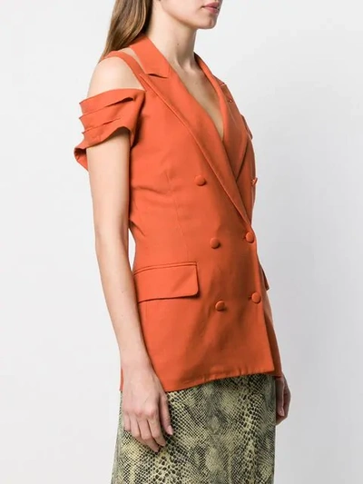 Pre-owned Jean Paul Gaultier Vintage 1989 'voyage Autour Du Monde En 168 Tenues' Blazer In Orange